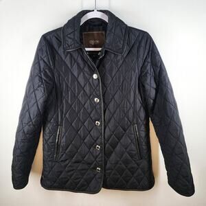 Coach Black Quilted Lightweight Riding Jacket in Black Size XS